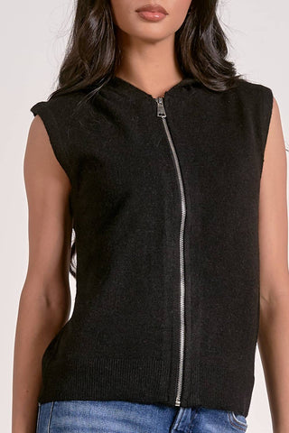 Elan - Sleeveless Hoodie Sweater