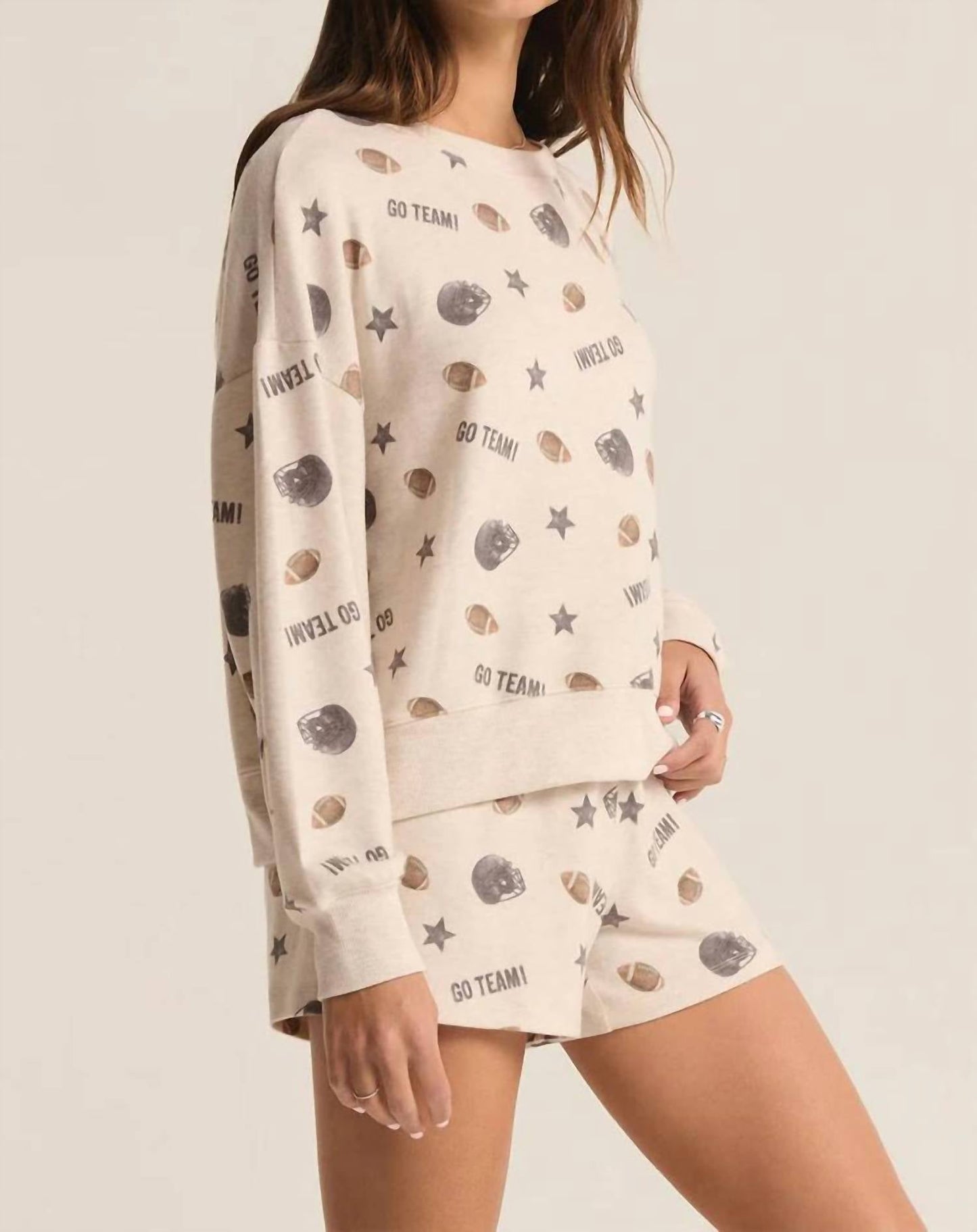 Z Supply - Football Star Long Sleeve Lounge Top