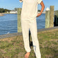 Bobi - Boatneck Roll Sleeve Raglan Top
