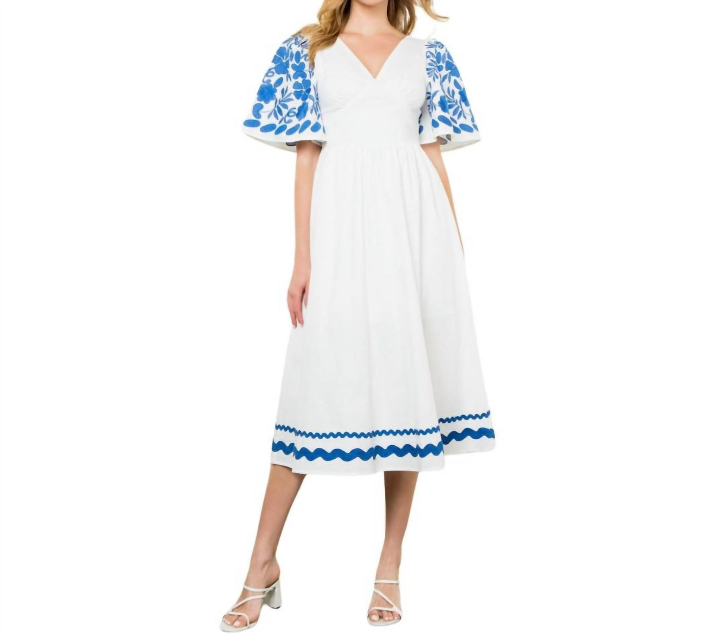 Thml - Embroidered Detail Midi Dress