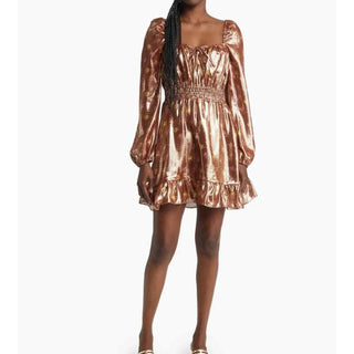Paige - Noah Metallic Dress Long Sleeve Mini