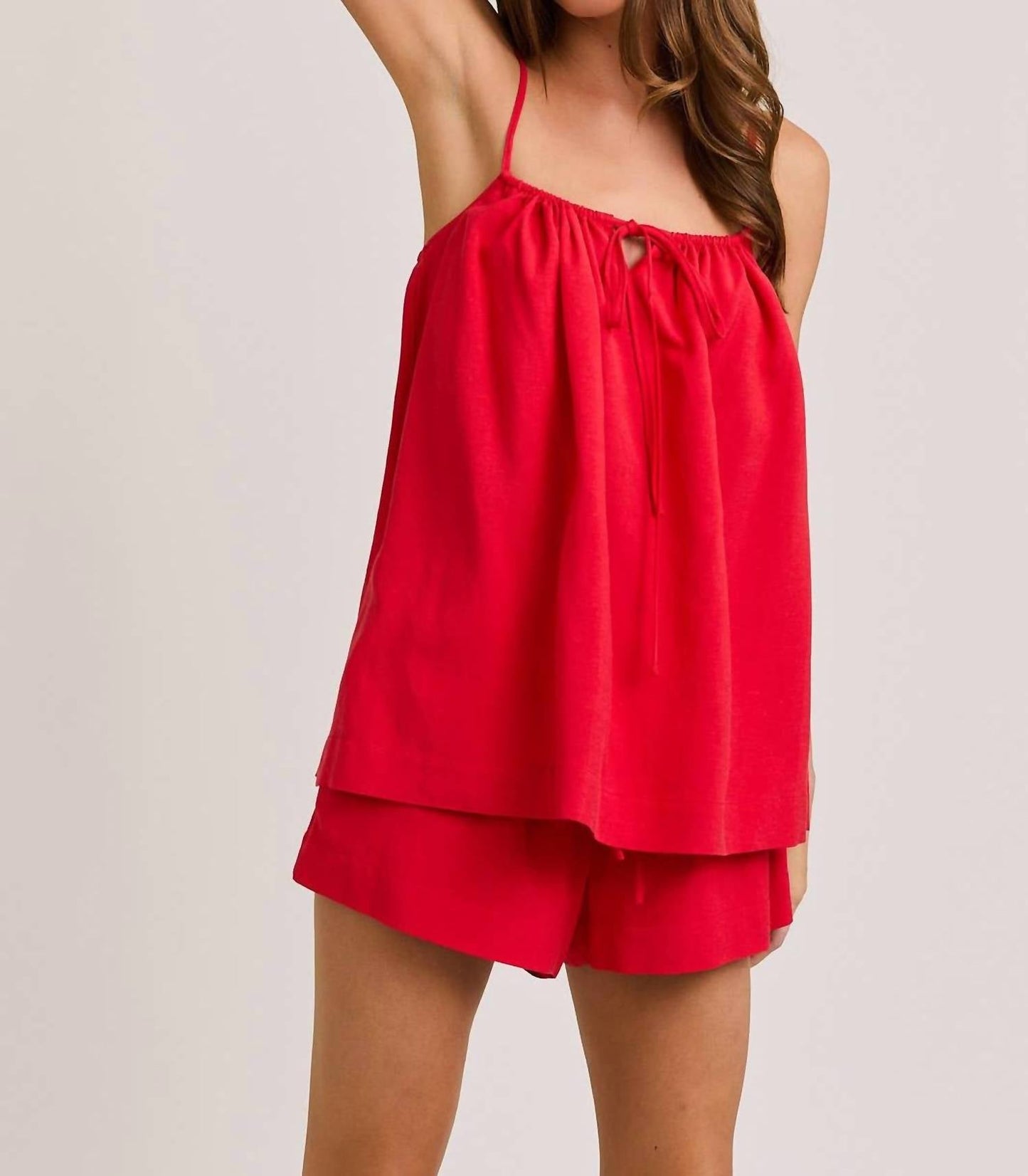 Le Lis - Frankie Shirred Neck Tank And Short Set