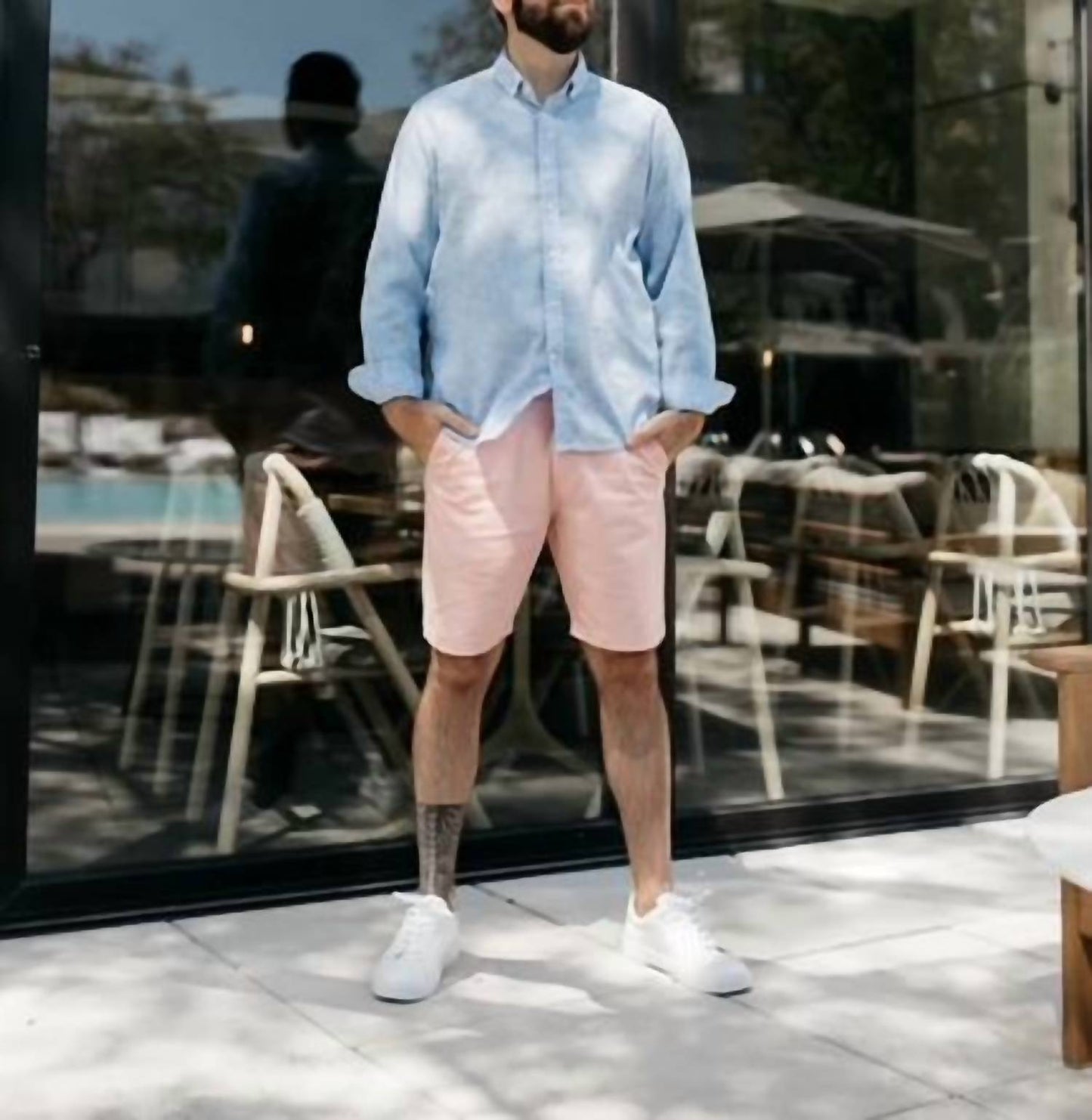 98 Coast Av. - Linen Look Shirt