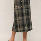 Fate - Tweed Button Front Midi Skirt