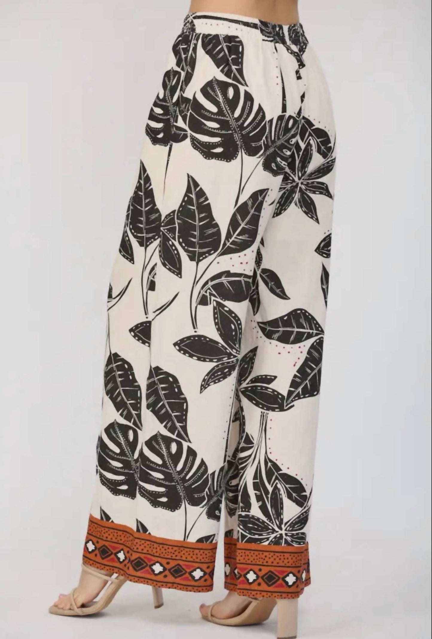 Fate - Tropical Noir Palazzo Pants
