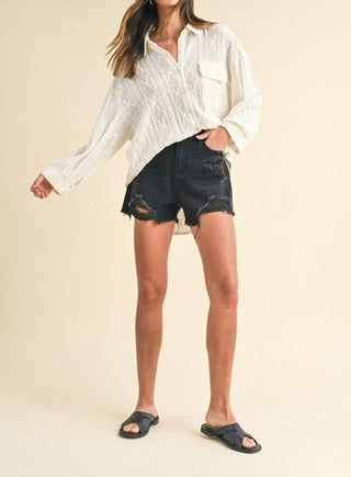 Anniewear - Caleb Cut Off Denim Shorts