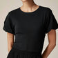 J.Crew - Open-back Puff-sleeve Top In Stretch Cotton Blend