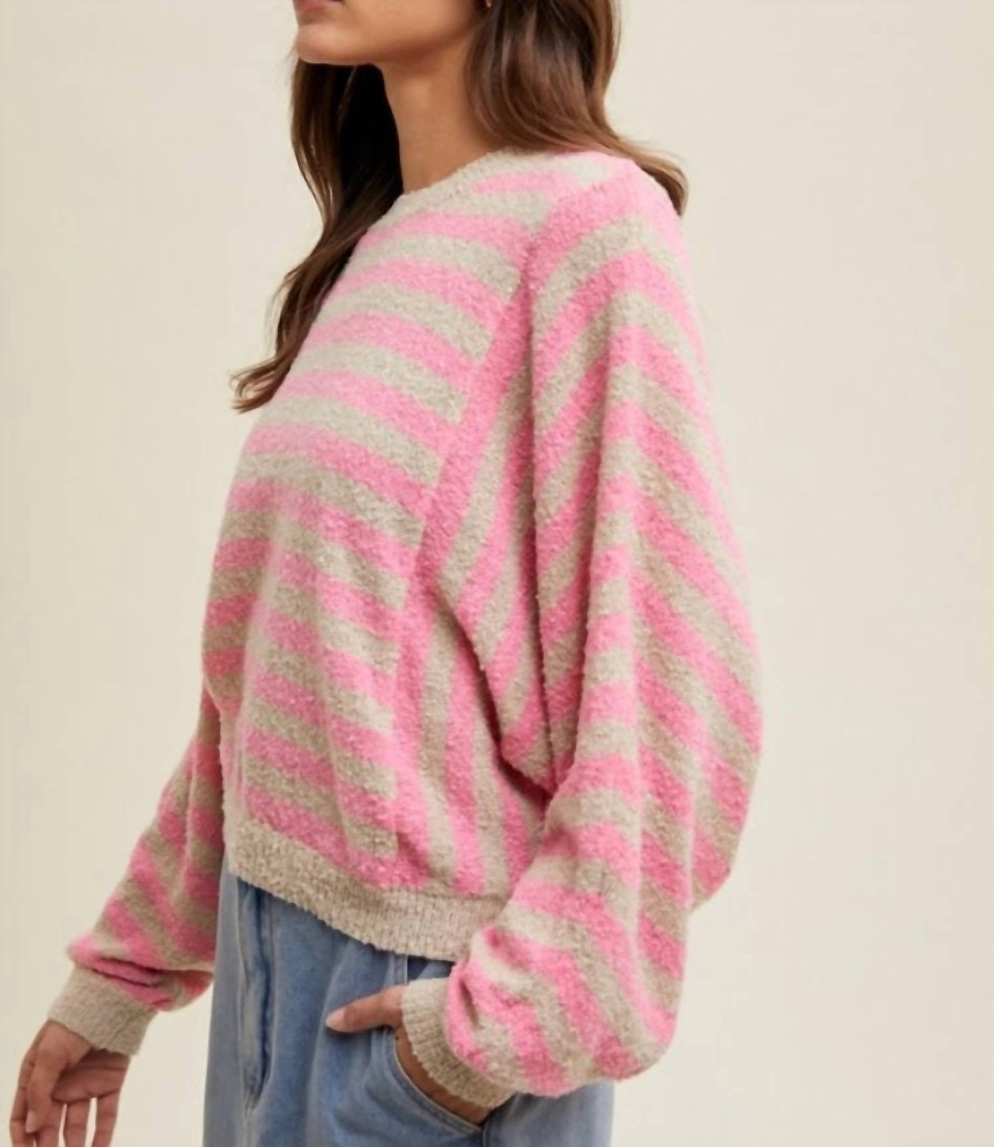 Wishlist - Striped Batwing Sleeve Sweater