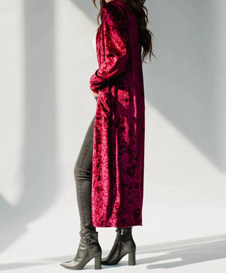 Panache Apparel - Velvet Duster Cardigan