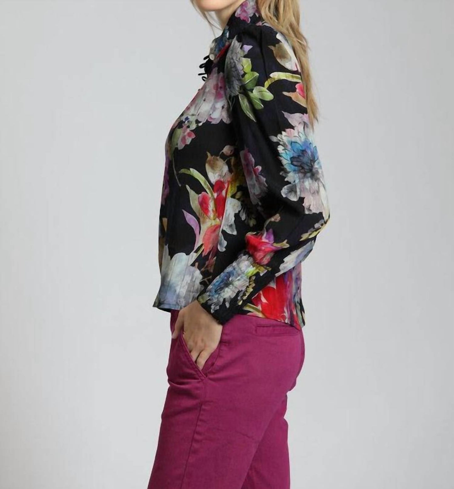Apny - Painted Blooms Blouse