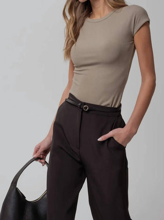 Blu Pepper - High Waist Straight Leg Dress Pants