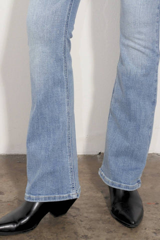 Artemis Vintage - Women's High Rise Stretch Double Waist Bootcut Jeans