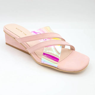 All Black - Strappy Square Wedge