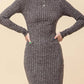 124 Voltaire - You Got This Ribbed Bodycon Dress