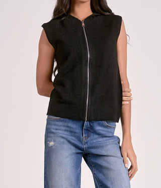 Elan - Sleeveless Hoodie Sweater