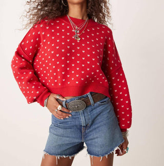 Free People - Pattern Easy Street Cropped Sweater