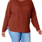 Basic Bae - Sophisticated Ribbed Knit Top