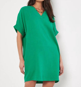 Apricot - T-shirt Oversize Cotton Tunic Dress