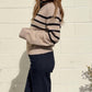 Aureum - Maxine Striped Mock Neck Sweater