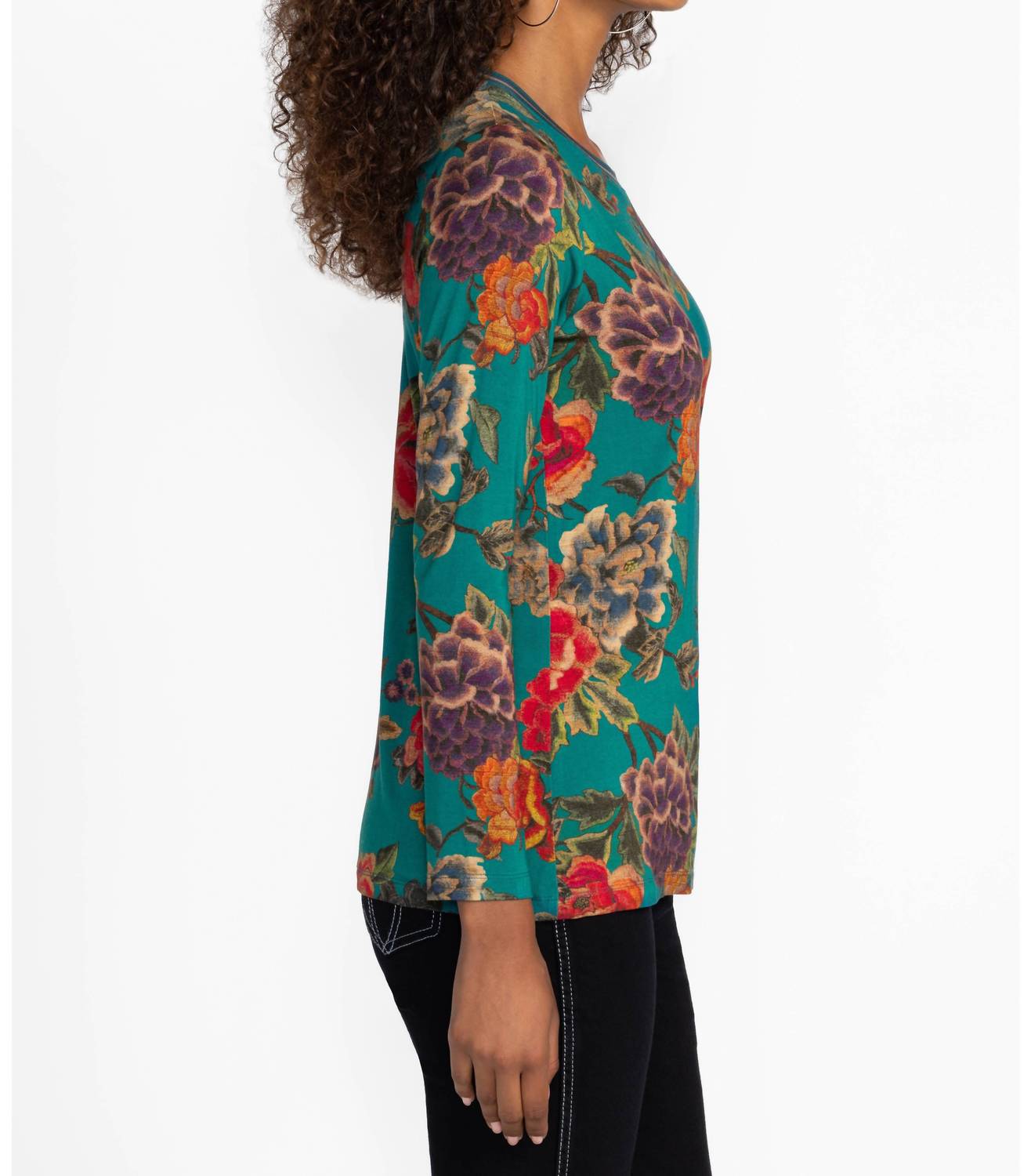 Johnny Was - Jaine Favorite Long Sleeve Crew Neck Tee