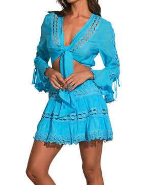 Elan - TIE FRONT CROP KIMONO