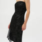 Joseph Ribkoff - Foiled Mesh Strapless Dress