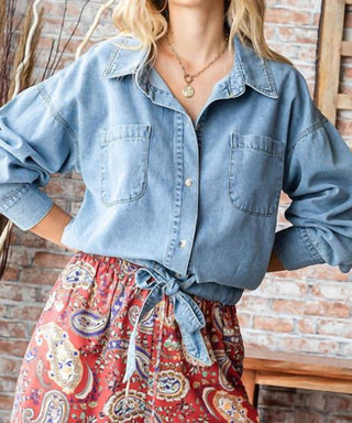 First Love - Plus Size Washed Denim Jacket