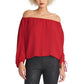 Rachel Rachel Roy Women s Off-The-Shoulder Tie-Sleeve Top Red Size X-Small