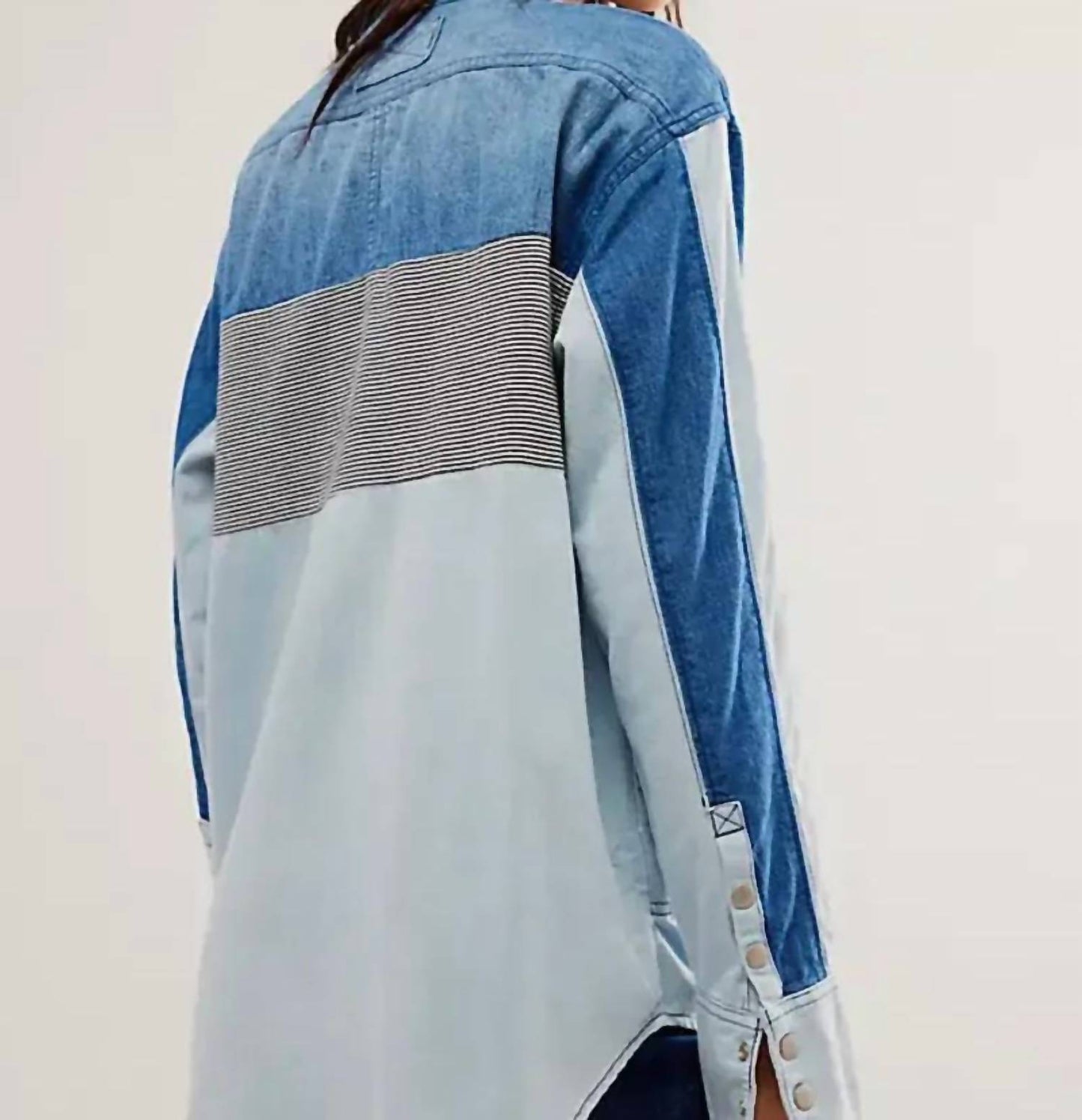 Free People - Moto Color Block Shirt