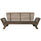 TOPMAX Outdoor Adjustable Patio Wooden Daybed Sofa Chaise Lounge with Cushions