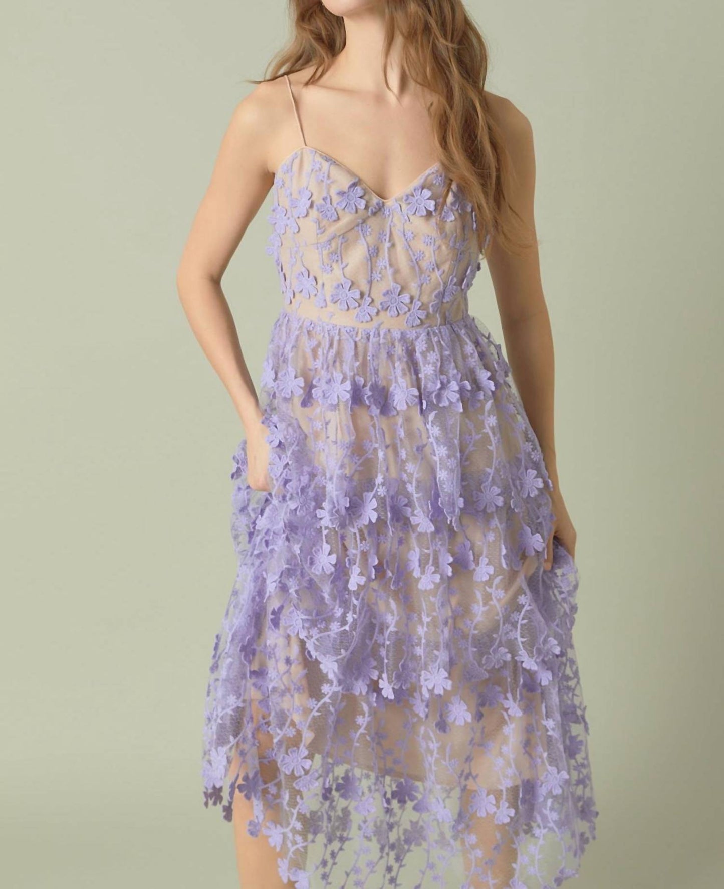 Endless Rose - Crochet Layered Midi Dress