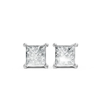 Aamiaa - Women's Princess Shape 4 Prong Push Back Studs