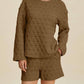 Double Take - Textured Top And Shorts Set