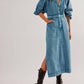 Free People - Mad Love Denim Midi Dress