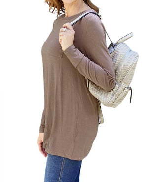 Basic Bae - Luxe Long Sleeve Top With Pockets
