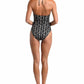 L'Agence - Emila Geo Halter Bandeau One Piece Swimsuit