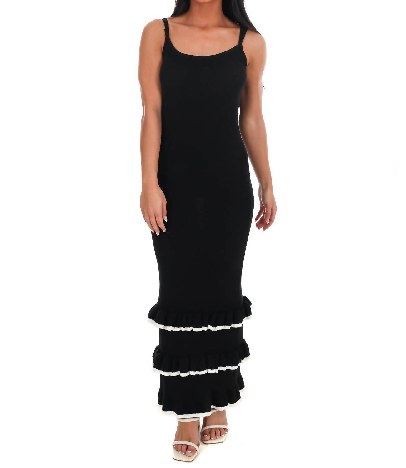 Klesis - Seaside Ruffle Knit Maxi Dress