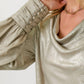 Mystree - Metallic Cowl Neck Blouse