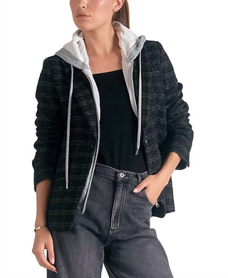 Elan - Harper Layered Blazer Hoodie