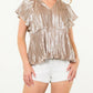 Thml - Metallic Peplum Top