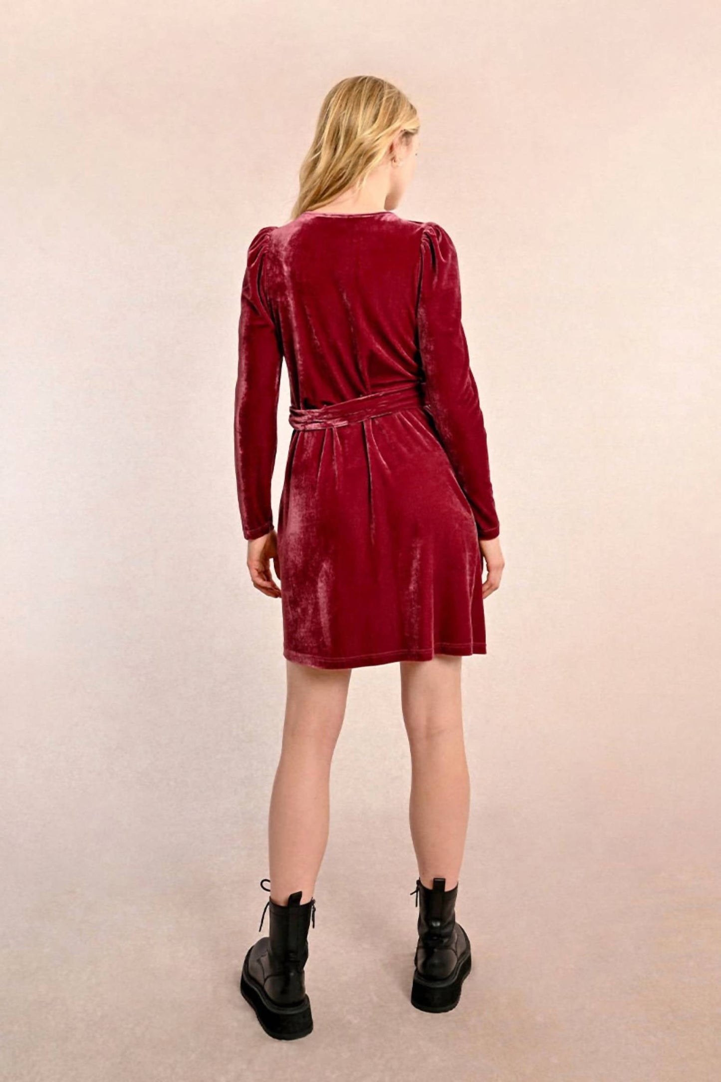 Molly Bracken - Velvet Wrap Mini Dress