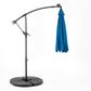 10ft Solar LED Offset Hanging Market Patio Umbrella (Dark Blue)