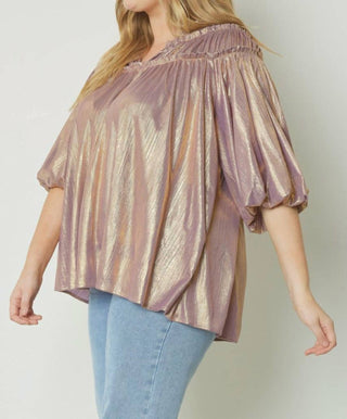 Entro - Chrome Bell Sleeve Tunic