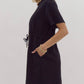 Entro - Drawstring Waist Mini Dress