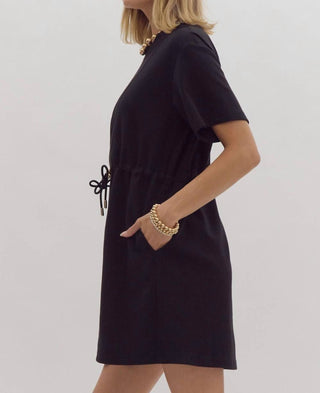 Entro - Drawstring Waist Mini Dress