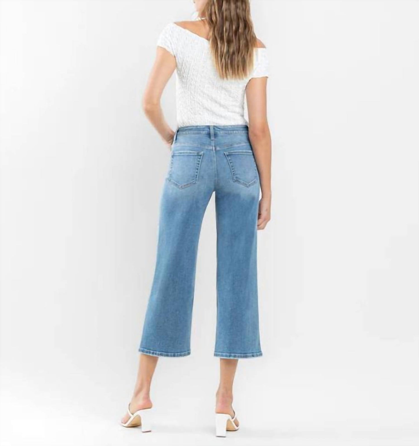 Flying Monkey - Beckoned High Rise Crop Wide Leg Jeans