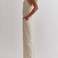Entro - Sleeveless Wide Leg Romper w/ Chainlink Straps