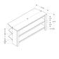 TV Stand Console Media Entertainment Center with 3 Storage Shelves