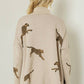 Entro - Leopard Poncho Tunic Sweater
