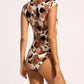 Seafolly - Secret Garden Zip Front One Piece